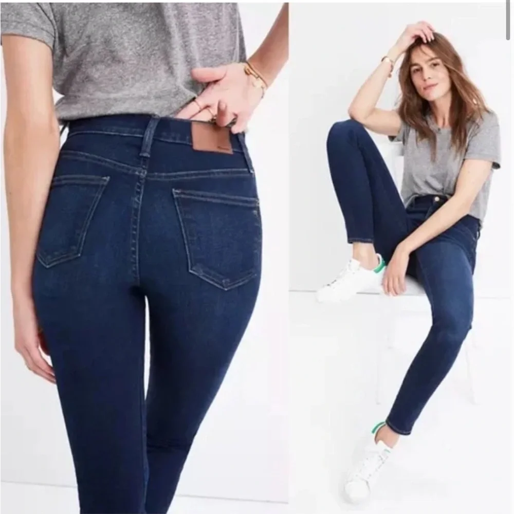 Madewell 10” High Riser Skinny Skinny Dark Wash Jeans